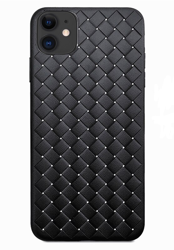 Luxury grid weaving case For iphone