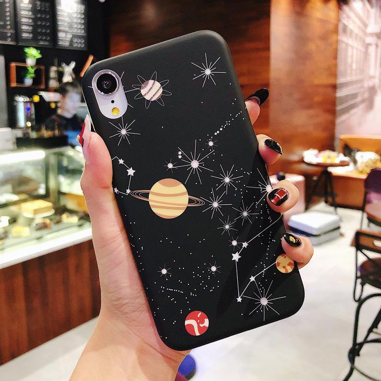 Phone Case For iPhone XR 7 8 6 S Plus Cases Space Moon Star Pattern - CASEToK - Show Your True Colours