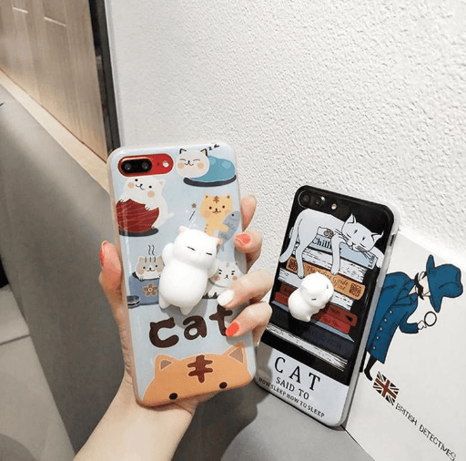 New creative iPhone mobile phone case imd knead pinch knead cute doll shell shelf - CASEToK - Show Your True Colours