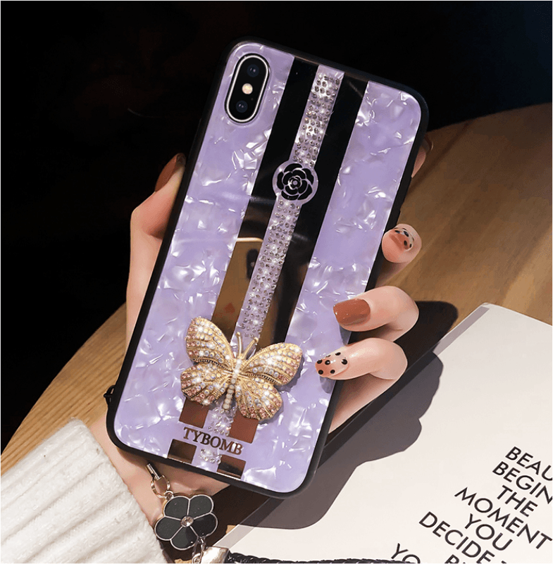 New Luxury Diamond Butterfly Mirror iPhone Case 2021 - CASEToK - Show Your True Colours