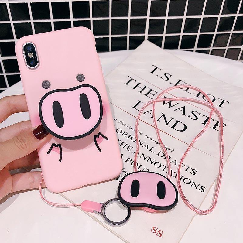 Funny Cartoon Pig Phone Case For iphone X XS Max XR 7 6s 8 8 plus Cover Cute - CASEToK - Show Your True Colours