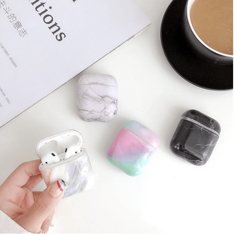 White Marble Case for Airpods Earphone Case - CASEToK - Show Your True Colours