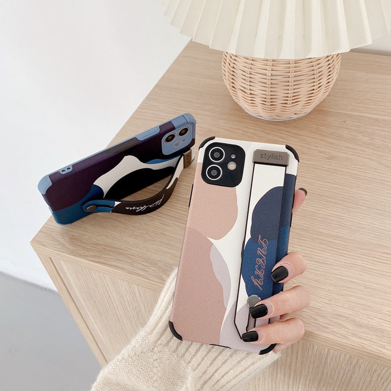 Morandi Color Wrist Band Silicone iPhone Case - CaseTok