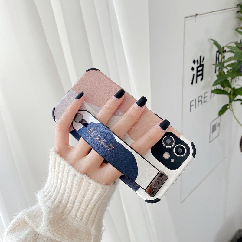 Morandi Color Wrist Band Silicone iPhone Case - CaseTok