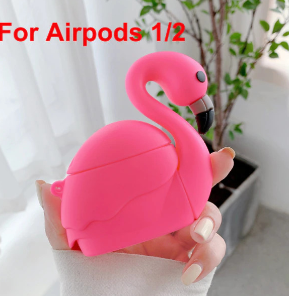 Cute Flamingo Wireless Earphone Protective Cover