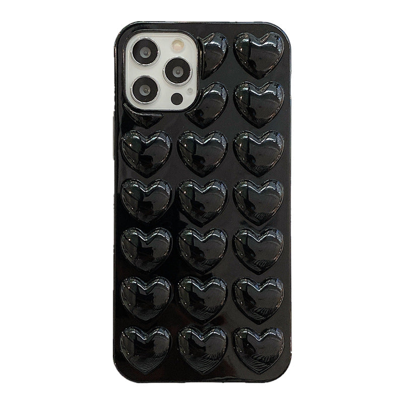 LOVE Cute 3D Love Heart Candy Color Phone Case For iPhone